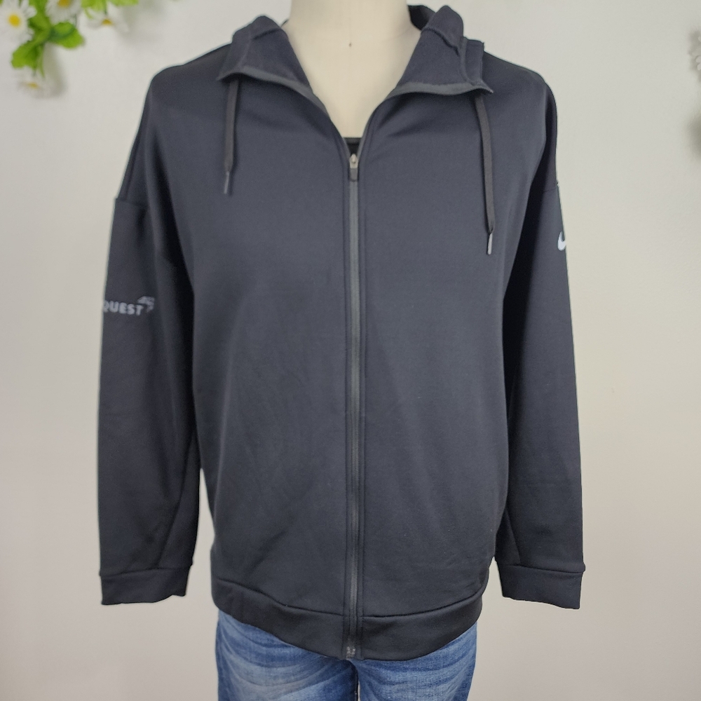 Nike Therma Fit Black Jacket - Zip Up Hooded Sz Mens XL